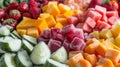 An array of frozen fruits and vegetables ready to be blended into a nutrientrich smoothie for immuneboosting effects Royalty Free Stock Photo