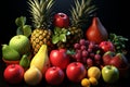 An array of fruits, each unique in type and delectability Royalty Free Stock Photo