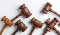 An Array of Gavels Symbolizing Law and Order Royalty Free Stock Photo