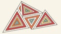Array of Geometric Triangles. Abstract Pattern Design, vector design Generative AI Royalty Free Stock Photo