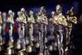 Array of golden Oscar statues