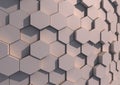 An array of hexagons Royalty Free Stock Photo