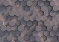 An array of hexagons Royalty Free Stock Photo