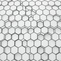 An array of interconnected black hexagons on a white background creates a three- Royalty Free Stock Photo