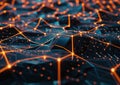 An array of interconnected geometric shapes, forming a complex network