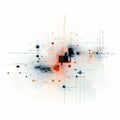 Algorithmic Art Array Composition Isolated On White Background