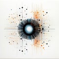 Algorithmic Art Array Composition Isolated On White Background