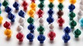 array metal push pin Royalty Free Stock Photo