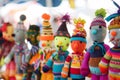 an array of multicultural sock puppet characters on a multicultural festival