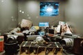 Array of professional photography and film production equipment presented in a well-lit studio space