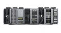 Server Racks Array in Neutral Background for Data Centers Hosting and IT Infrastructure Royalty Free Stock Photo