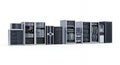 Array of Server Towers Data Center Hardware and IT Infrastructure Solutions for Cloud Computing Services and Web Royalty Free Stock Photo