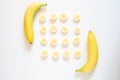 An Array of Sliced Banana
