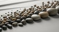 An array of smooth pebbles is Royalty Free Stock Photo