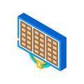 array solar panel isometric icon vector illustration Royalty Free Stock Photo