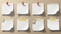 Array of sticky notes on wall Royalty Free Stock Photo