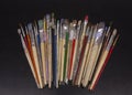 Array of Used Artist Paintbrushes