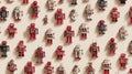Retro Tin Toy Robots Seamless Pattern - Vintage Mechanical Companions Royalty Free Stock Photo