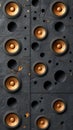 Array of Wall-Mounted Speakers Royalty Free Stock Photo