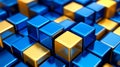 Arrays represented as 3D cubes in NumPy, illustrating data manipulation and computational power. Royalty Free Stock Photo