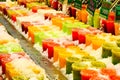 Arrays of slushes Royalty Free Stock Photo