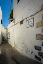 Callejon El AguaresÃÂ­o, a cozy street in the town of Arrecife on Lanzarote, Canary Islands Royalty Free Stock Photo