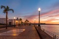 Arrecife promenade at dusk in Lanzarote