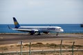 ARRECIFE, SPAIN - DECEMBER 2, 2016: A Boeing 757-300 of Condor at Lanz