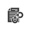 Arrest warrant document vector icon