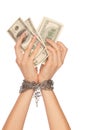 Arrested counterfeiter Royalty Free Stock Photo