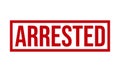 Arrested Rubber Grunge Stamp Seal Stock Vector