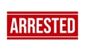 Arrested Rubber Grunge Stamp Seal Stock Vector