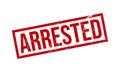 Arrested Rubber Grunge Stamp Seal Vector Illustration