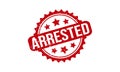 Arrested Rubber Grunge Stamp Seal Vector Illustration