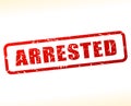 Arrested text buffered on white background Royalty Free Stock Photo
