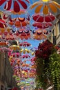 Arresting umbrella street art, France