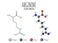Arrginine amino acid representation.