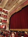 Public at the Arriaga Theatre Bilbao, Spain. Royalty Free Stock Photo