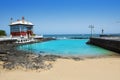 Arrieta Haria beach in Lanzarote coast at Canaries