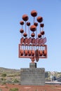 Moving sculpture on a roundabout in Arrieta on Lanzarote by the famous artist Cesar Manrique