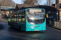 Arriva bus in service for public transport on the road. Single decker Sapphire livery