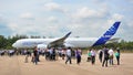 Arrival of Airbus A350-900 XWB at Singapore Airshow Royalty Free Stock Photo