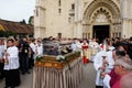 Arrival of the body of St. Leopold Mandic in Zagreb Cathedral