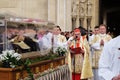 Arrival of the body of St. Leopold Mandic in Zagreb Cathedral Royalty Free Stock Photo