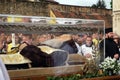 Arrival of the body of St. Leopold Mandic in Zagreb Cathedral Royalty Free Stock Photo