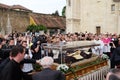 Arrival of the body of St. Leopold Mandic in Zagreb Cathedral, Croatia Royalty Free Stock Photo