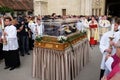 Arrival of the body of St. Leopold Mandic in Zagreb Cathedral, Croatia Royalty Free Stock Photo