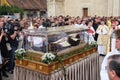 Arrival of the body of St. Leopold Mandic in Zagreb Cathedral, Croatia Royalty Free Stock Photo