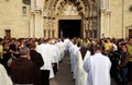 Arrival of the body of St. Leopold Mandic in Zagreb Cathedral Royalty Free Stock Photo