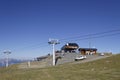 Arrival of cable car at Chamrousse resort